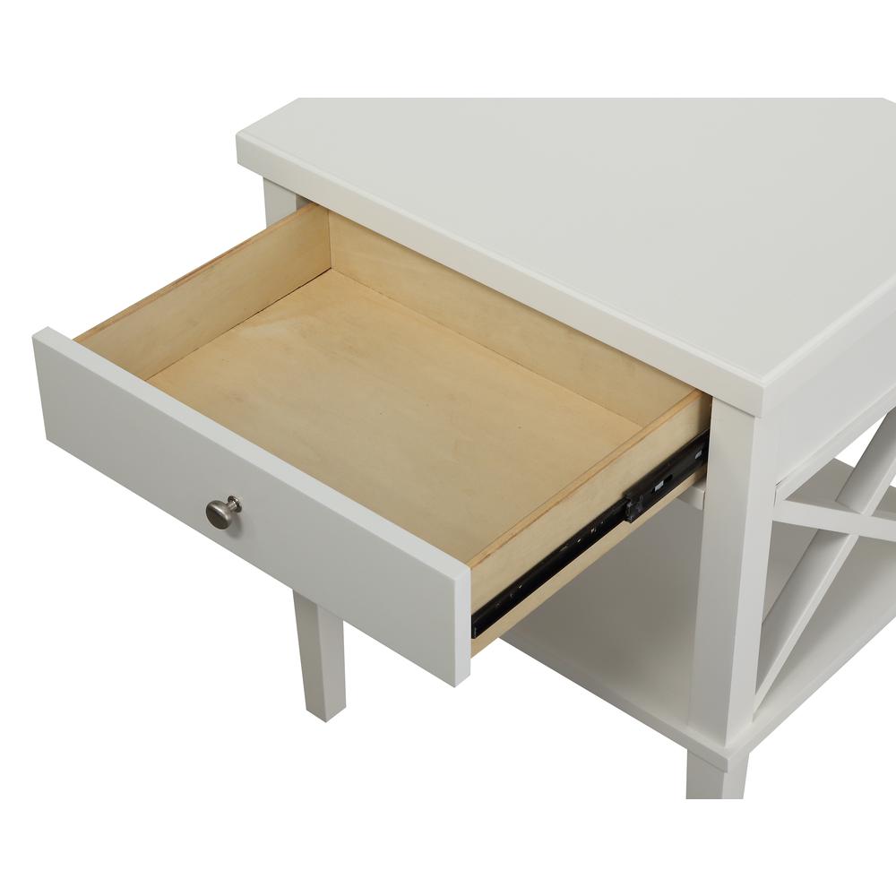 Marta White Nightstand. Picture 4
