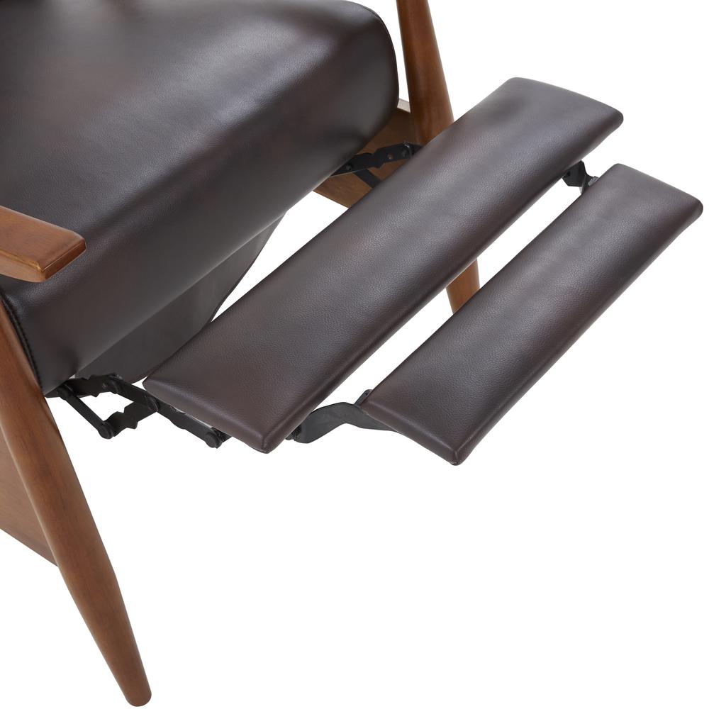Solaris Wood Arm Push Back Recliner - Burnished Brown. Picture 12