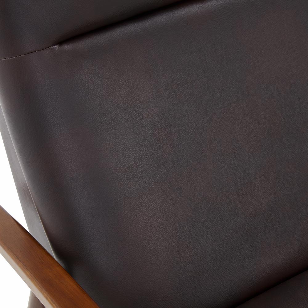 Solaris Wood Arm Push Back Recliner - Burnished Brown. Picture 13
