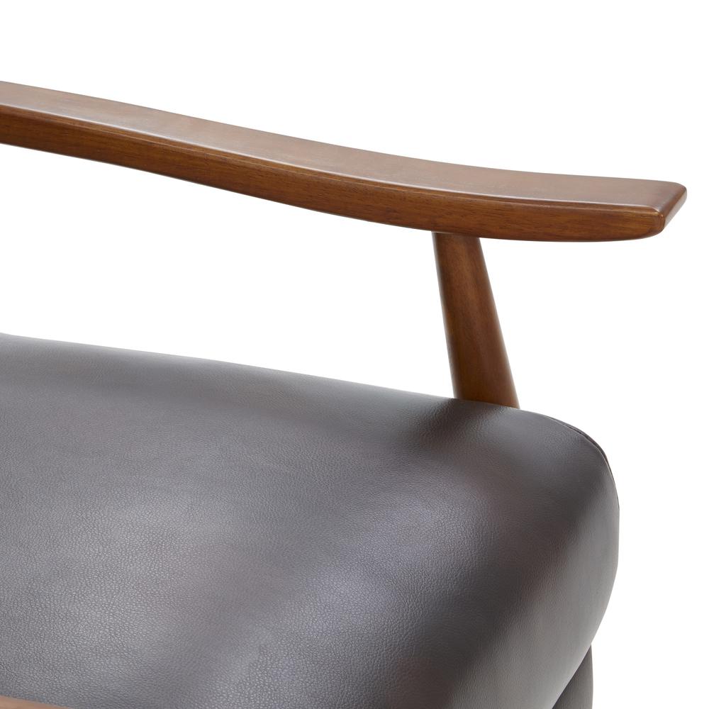 Solaris Wood Arm Push Back Recliner - Burnished Brown. Picture 15