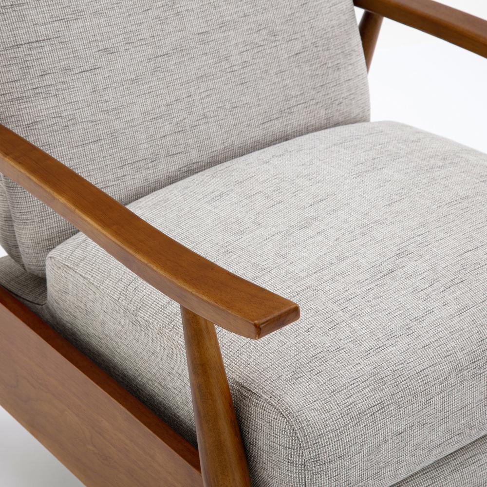Terni Wood Arm Push Back Recliner in Performance Fabric - Sea Oat. Picture 12