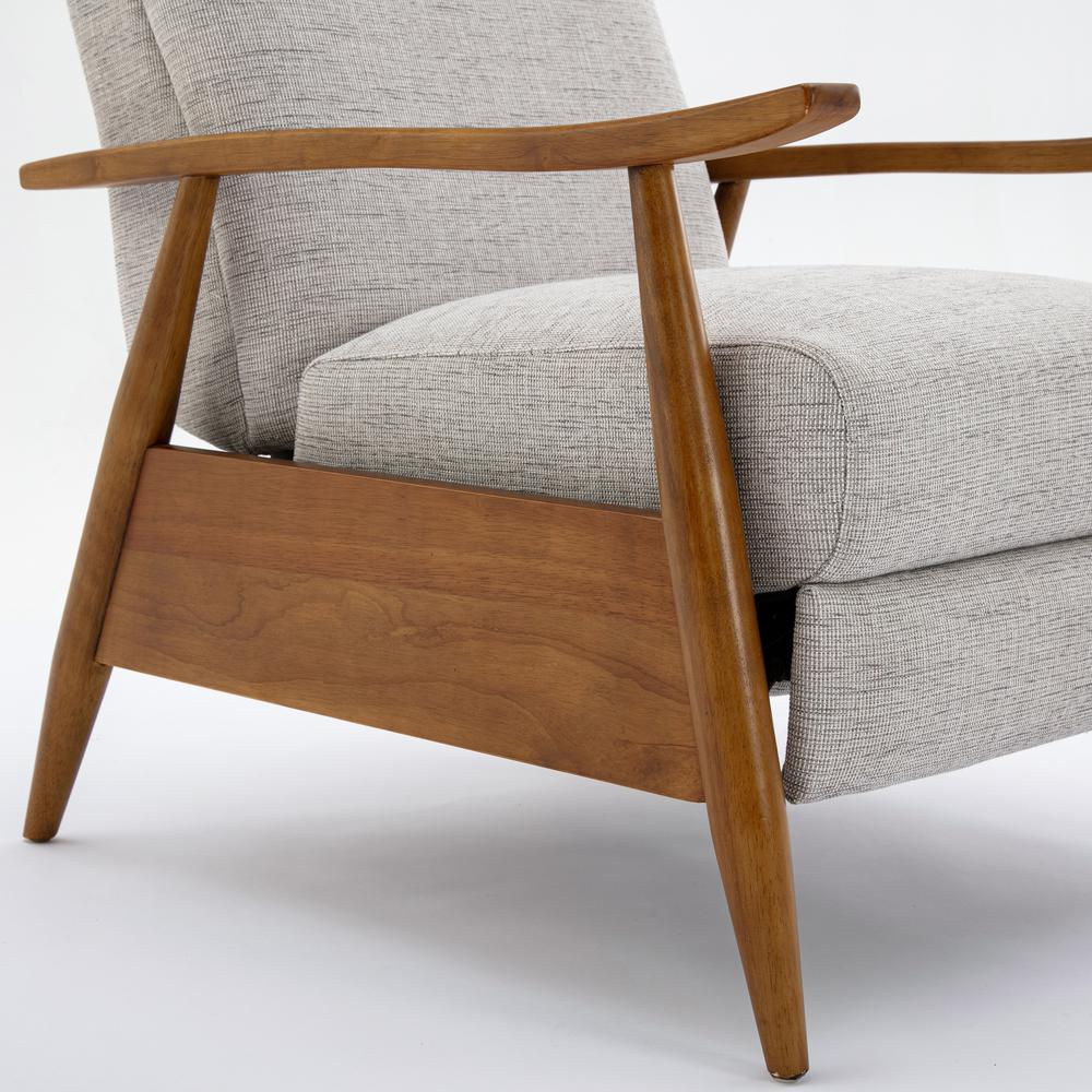 Terni Wood Arm Push Back Recliner in Performance Fabric - Sea Oat. Picture 15
