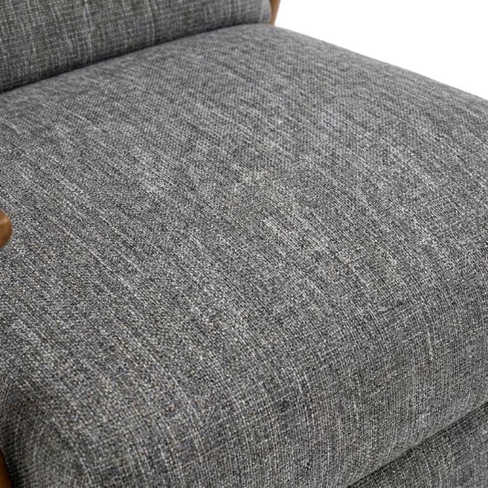 Performance Fabric Push Back Recliner Chair with Wood Arms for Living Room. Picture 6