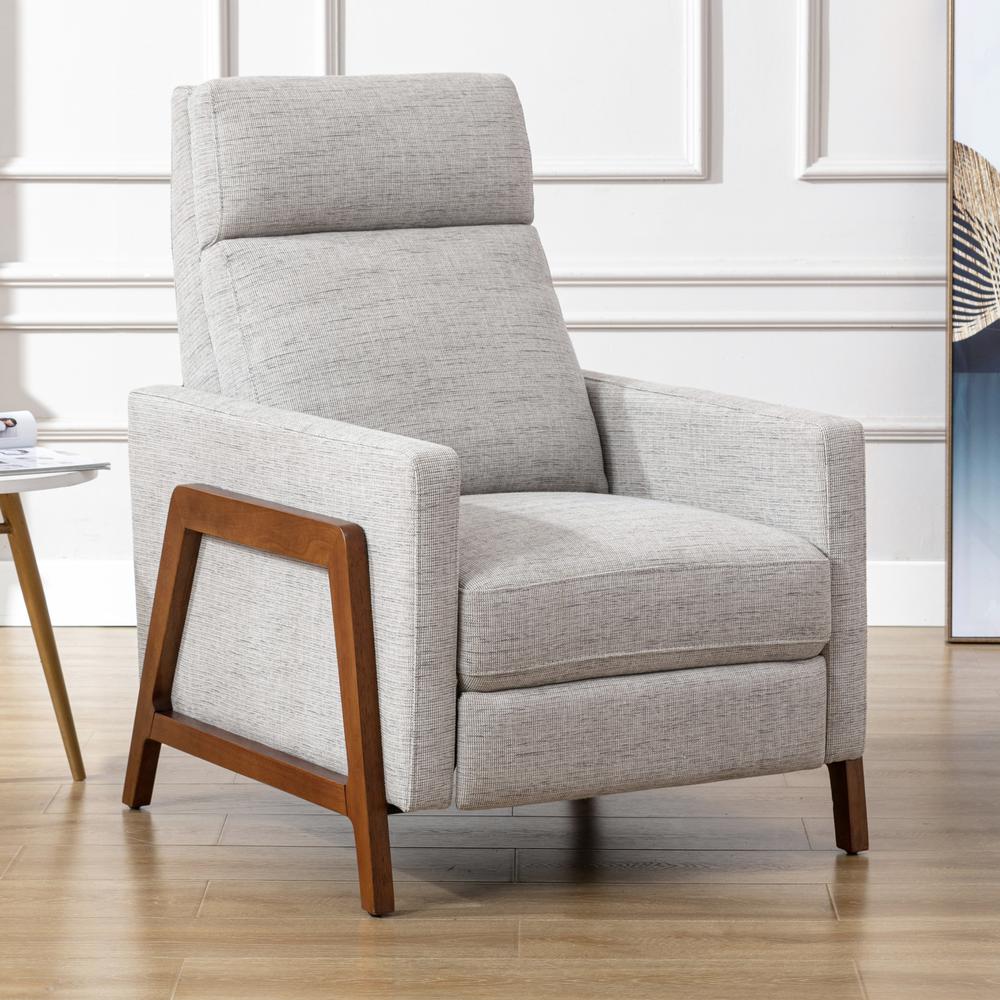 Veneto Push Back Recliner in Performance Fabric - Sea Oat. Picture 2