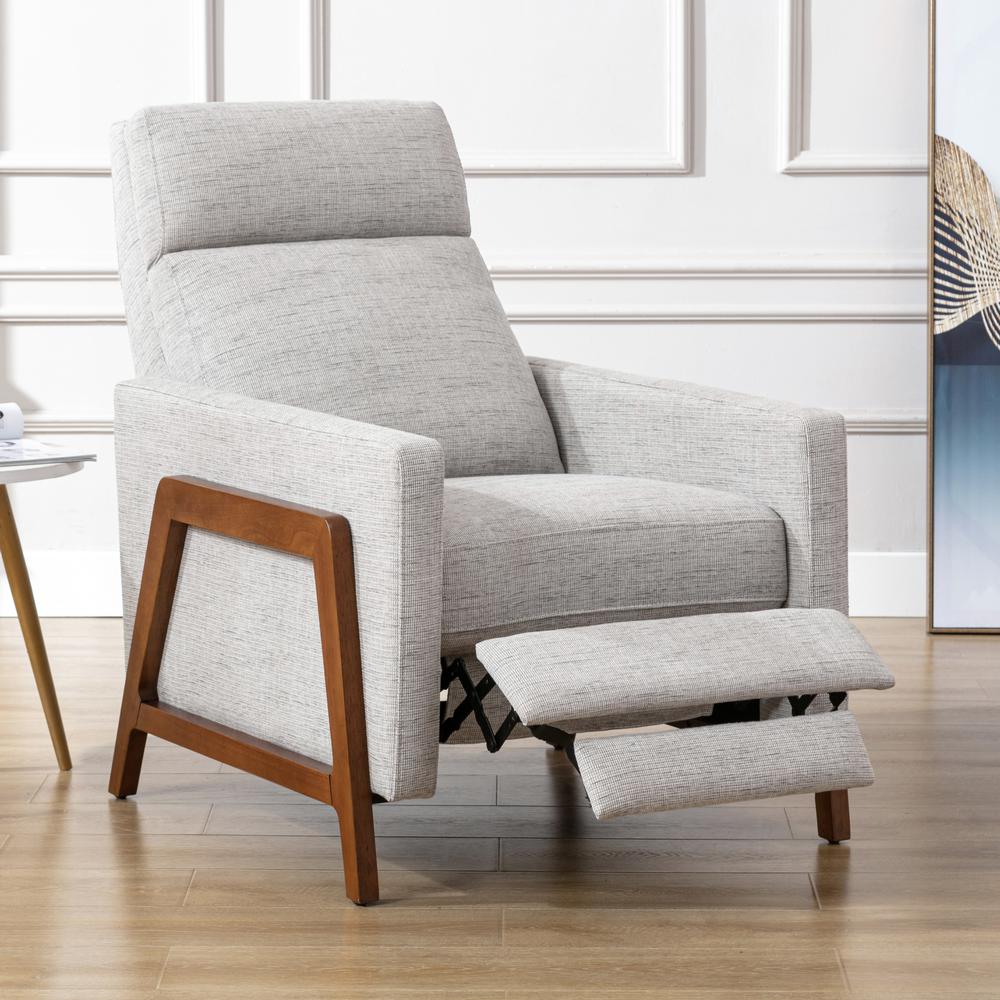 Veneto Push Back Recliner in Performance Fabric - Sea Oat. Picture 4