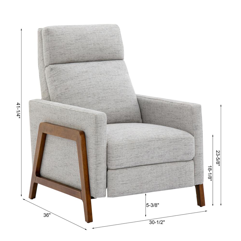 Veneto Push Back Recliner in Performance Fabric - Sea Oat. Picture 16