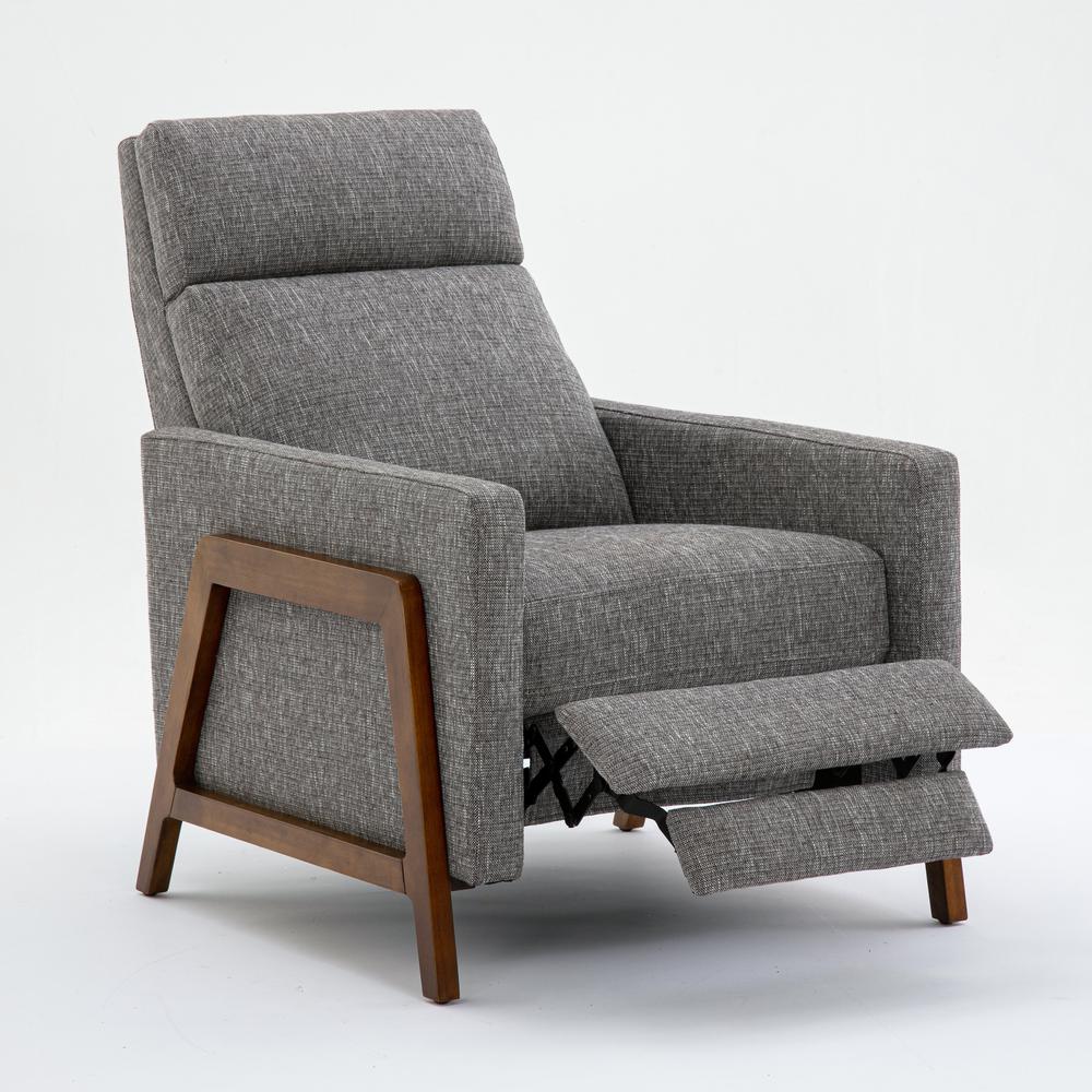 Veneto Push Back Recliner in Performance Fabric - Ashen Grey. Picture 7