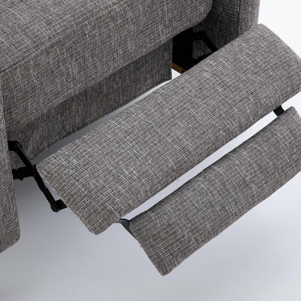 Veneto Push Back Recliner in Performance Fabric - Ashen Grey. Picture 12