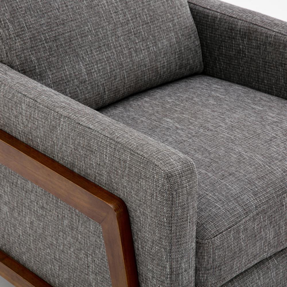 Veneto Push Back Recliner in Performance Fabric - Ashen Grey. Picture 14