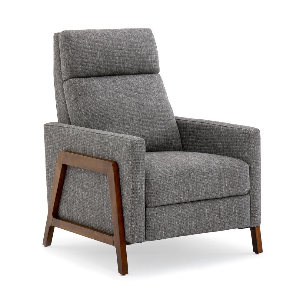 Veneto Push Back Recliner in Performance Fabric - Ashen Grey. Picture 1