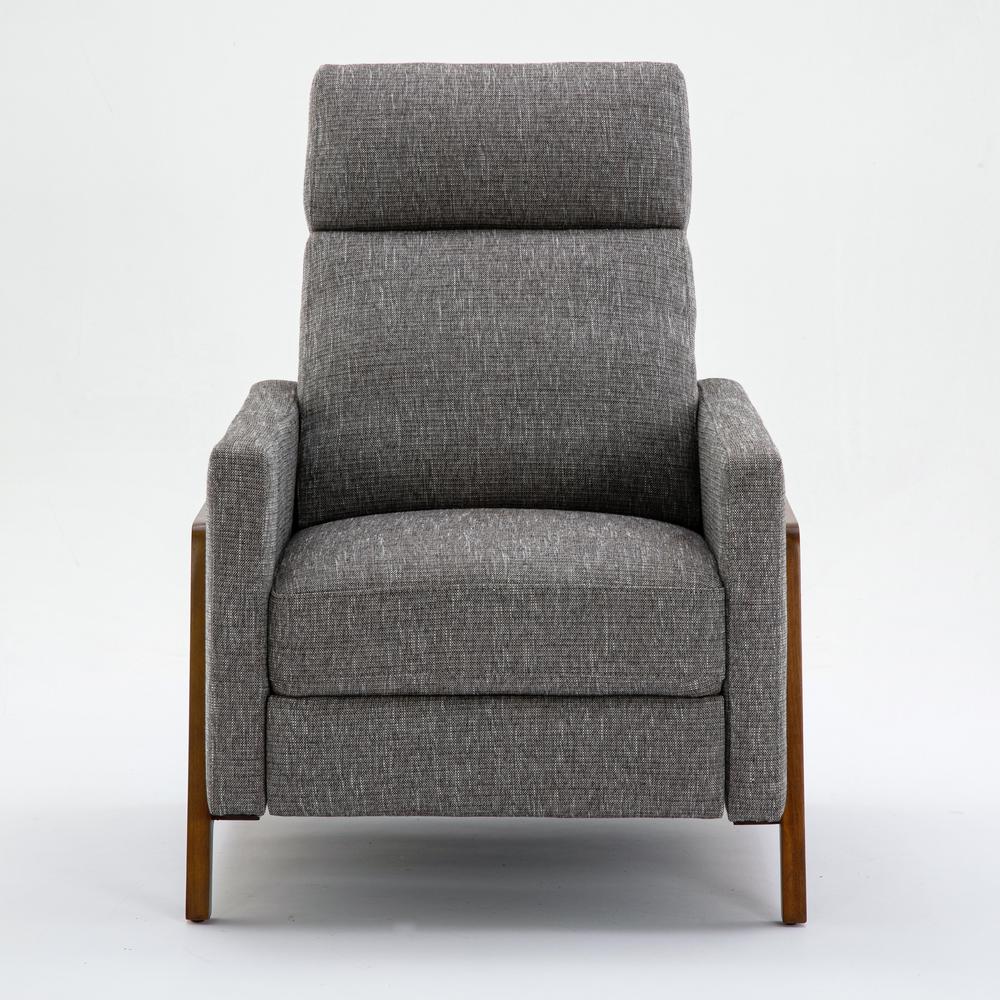 Veneto Push Back Recliner in Performance Fabric - Ashen Grey. Picture 3