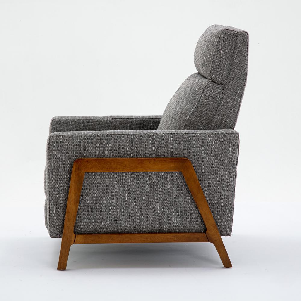 Veneto Push Back Recliner in Performance Fabric - Ashen Grey. Picture 6
