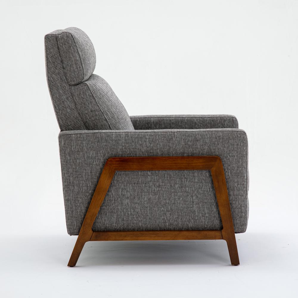 Veneto Push Back Recliner in Performance Fabric - Ashen Grey. Picture 10