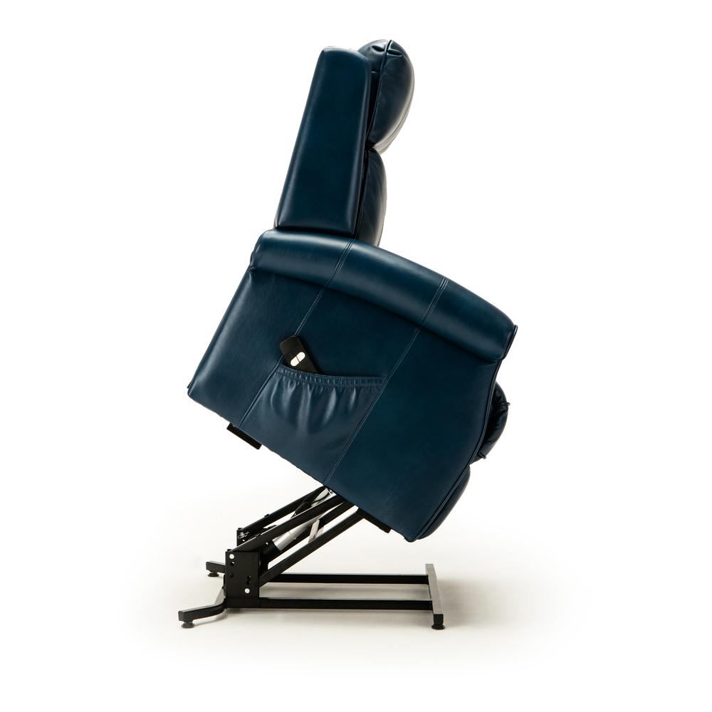 Lehman Navy Blue Traditional Lift Chair. Picture 10