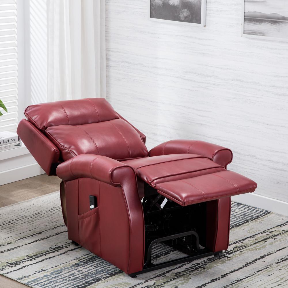 Lehman Red Traditional Lift Chair. Picture 4