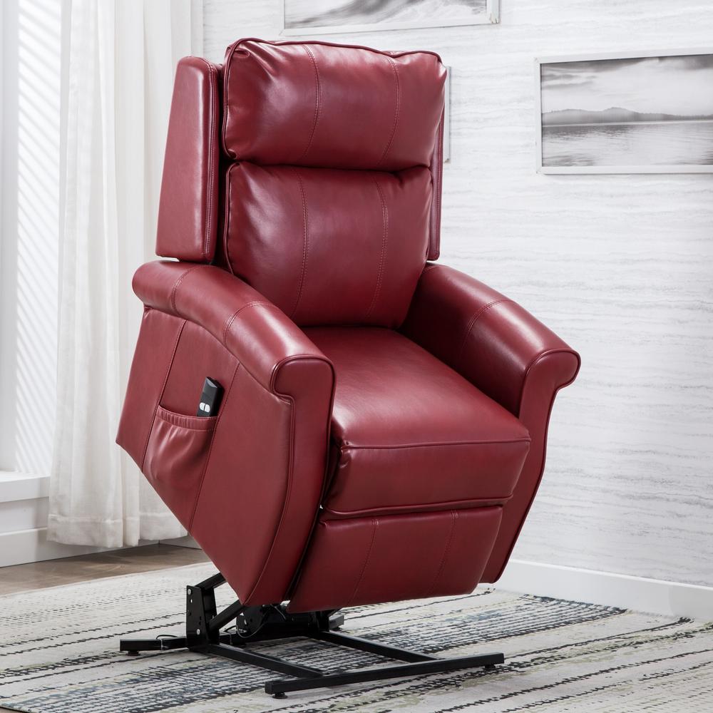 Lehman Red Traditional Lift Chair. Picture 5