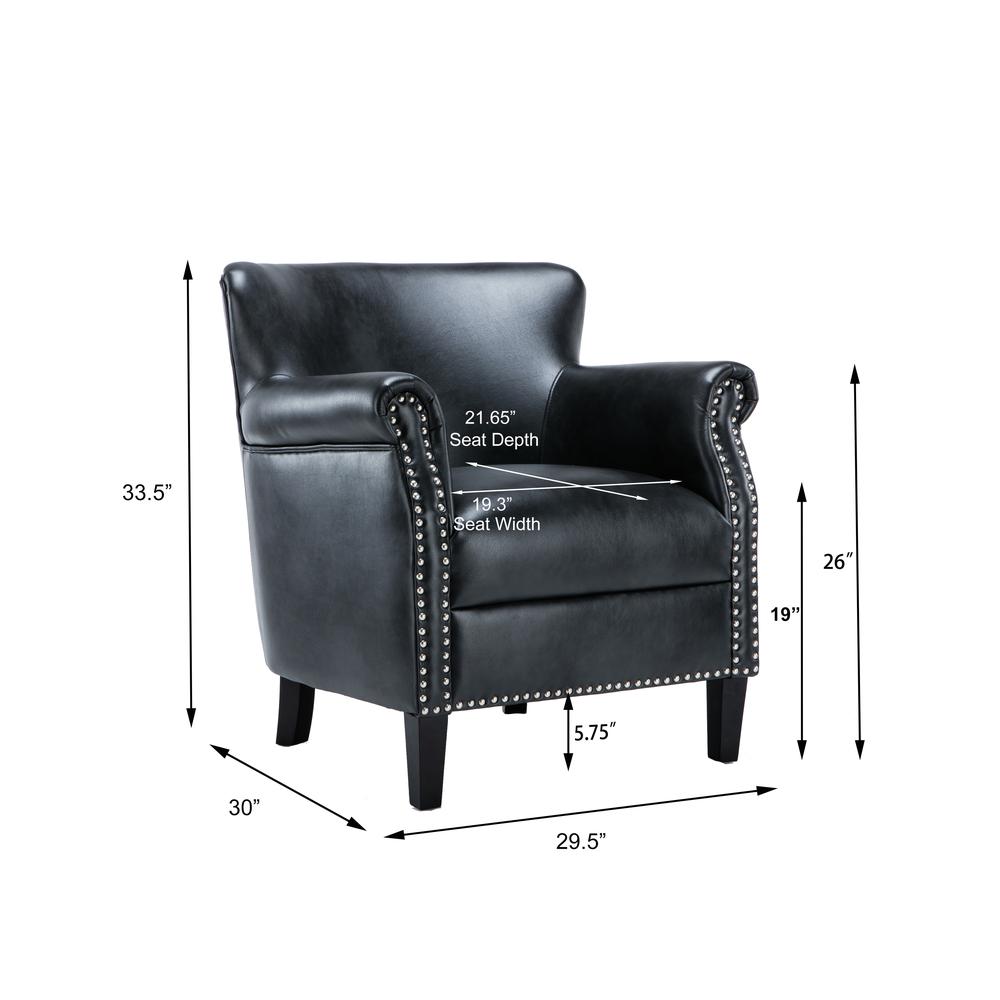 Holly Charcoal Club Chair. Picture 2