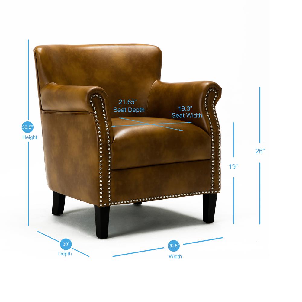 Holly Camel Club Chair. Picture 2