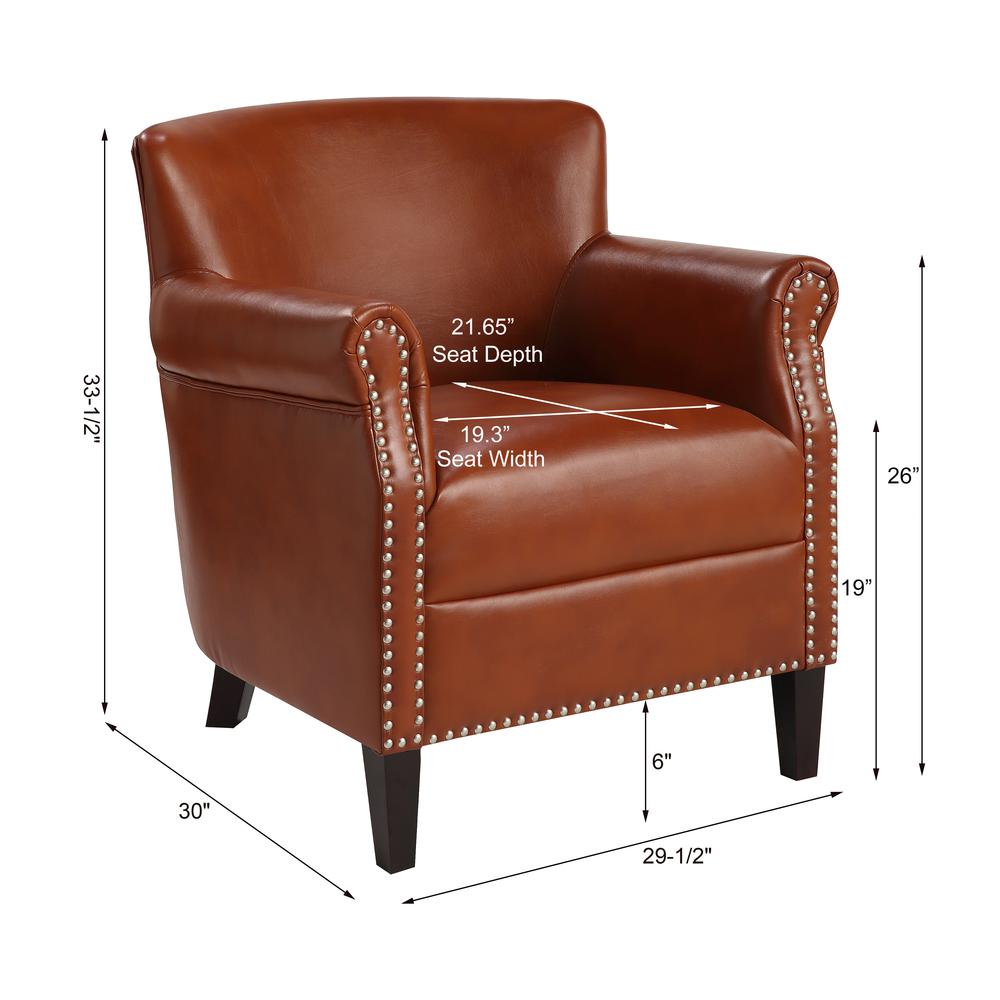 Holly Caramel Club Chair. Picture 2