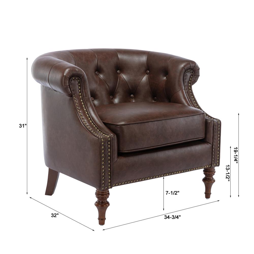 Chesterfield Button Tufted Accent Chair. Picture 13