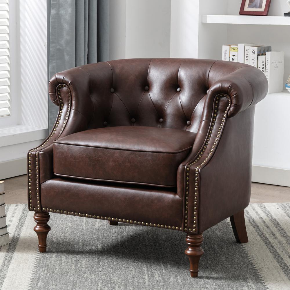 Chesterfield Button Tufted Accent Chair. Picture 15