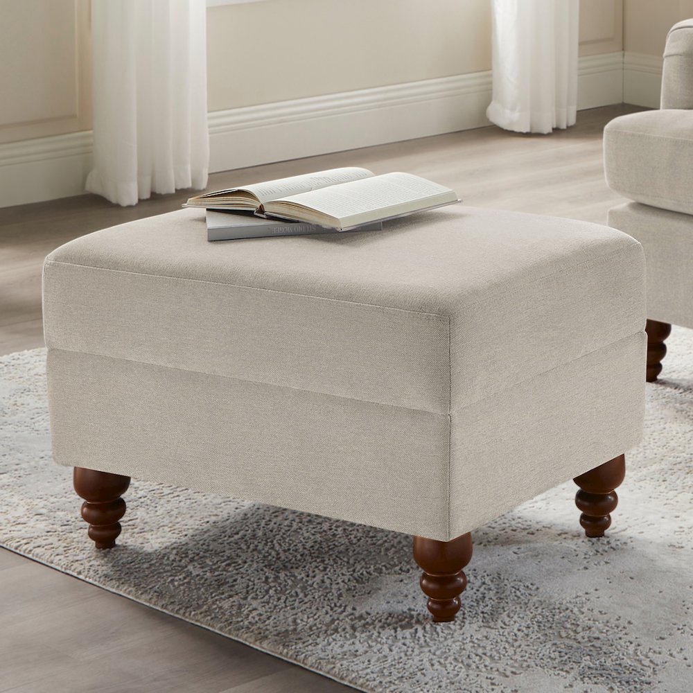 Clarendon Ottoman - Sea Oat. Picture 2