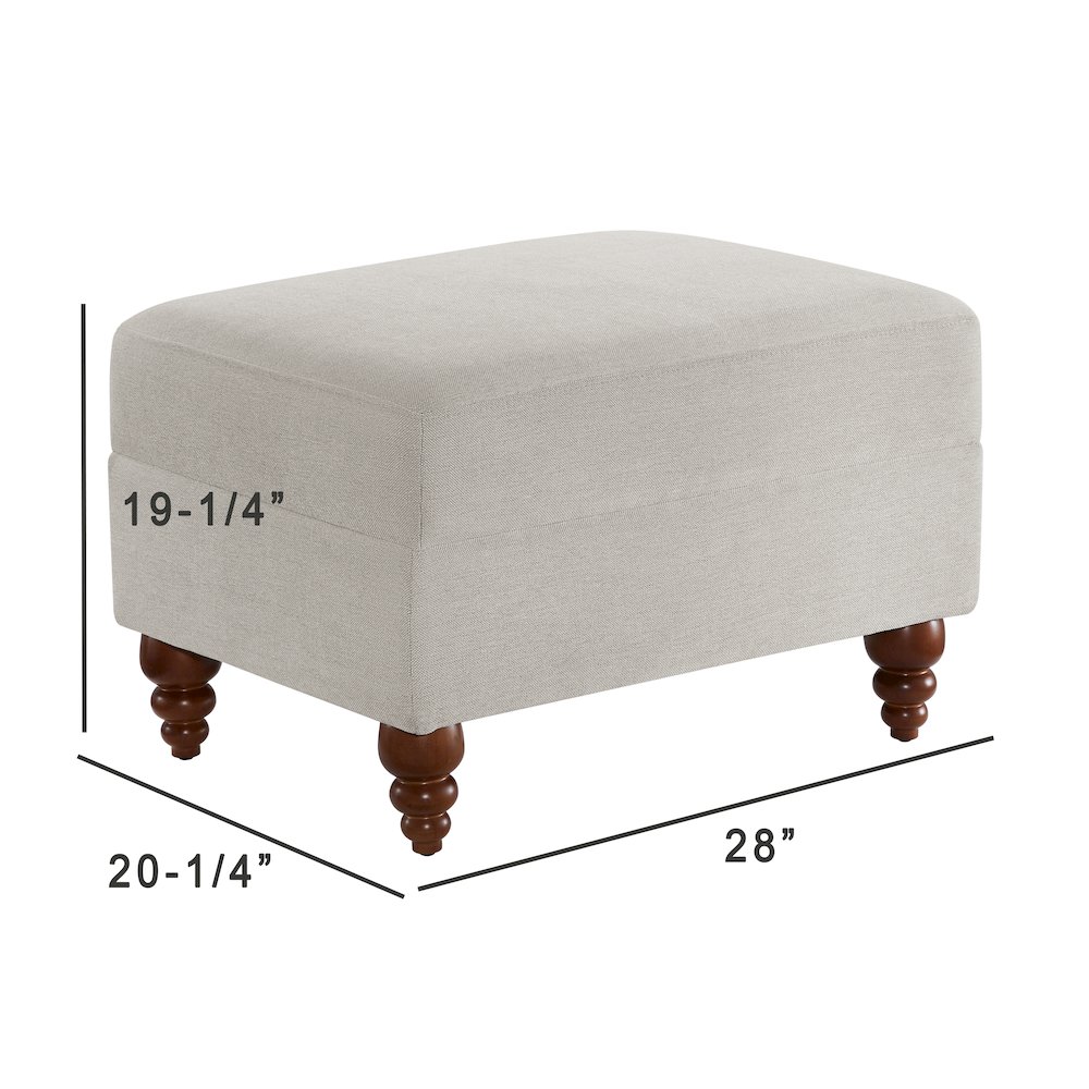 Clarendon Ottoman - Sea Oat. Picture 4