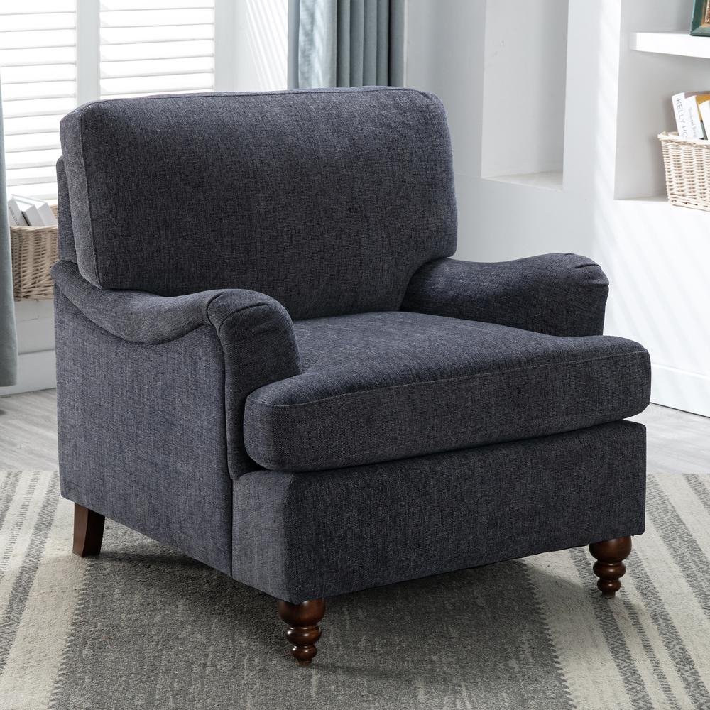 Clarendon Arm Chair - Navy. Picture 4