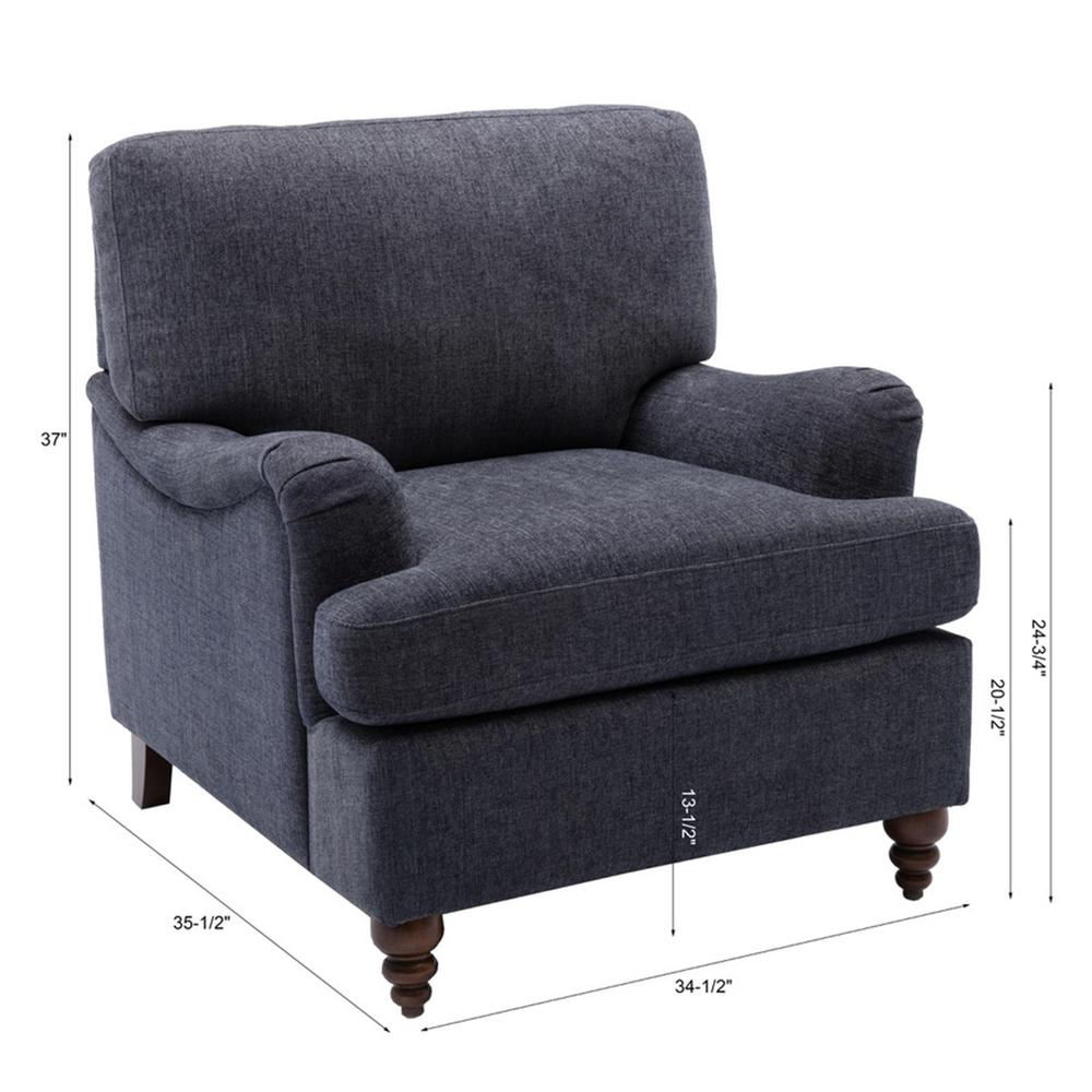 Clarendon Arm Chair - Navy. Picture 2