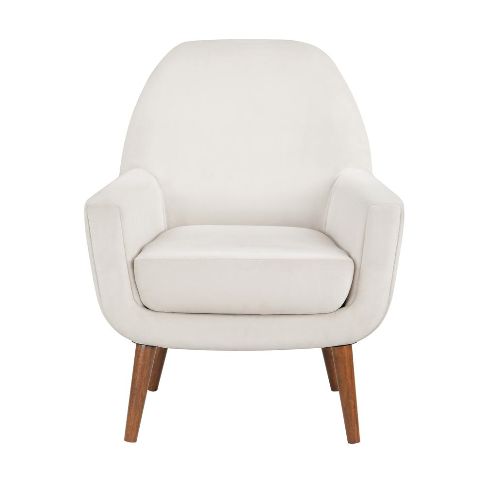 Accera Mid-Century Sea Oat Velvet Arm Chair. Picture 1