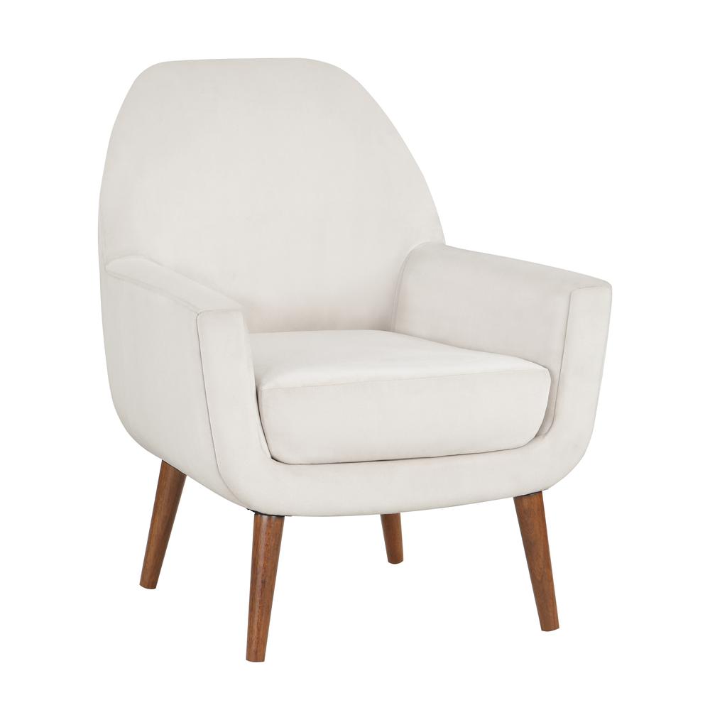 Accera Mid-Century Sea Oat Velvet Arm Chair. Picture 3