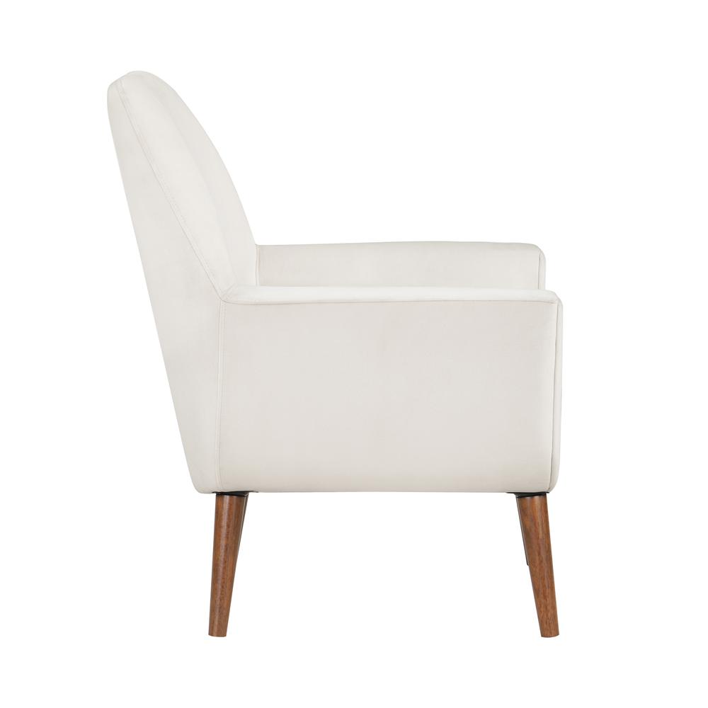 Accera Mid-Century Sea Oat Velvet Arm Chair. Picture 4