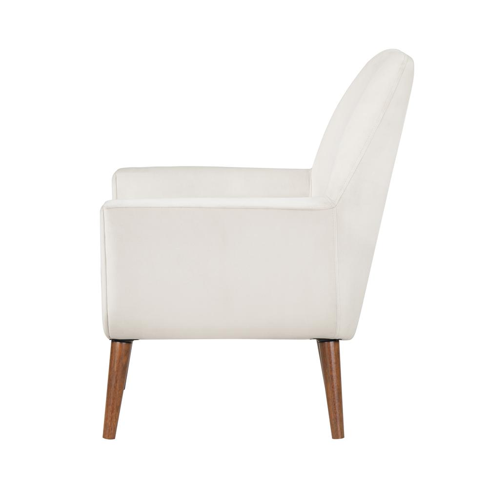 Accera Mid-Century Sea Oat Velvet Arm Chair. Picture 5