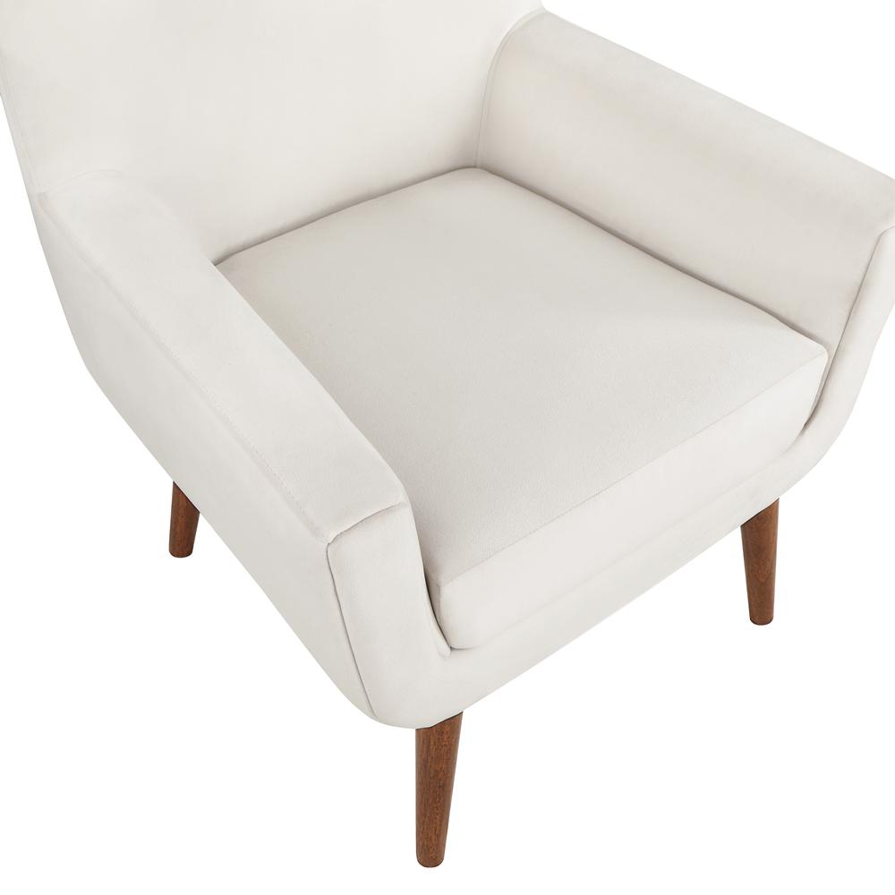 Accera Mid-Century Sea Oat Velvet Arm Chair. Picture 8