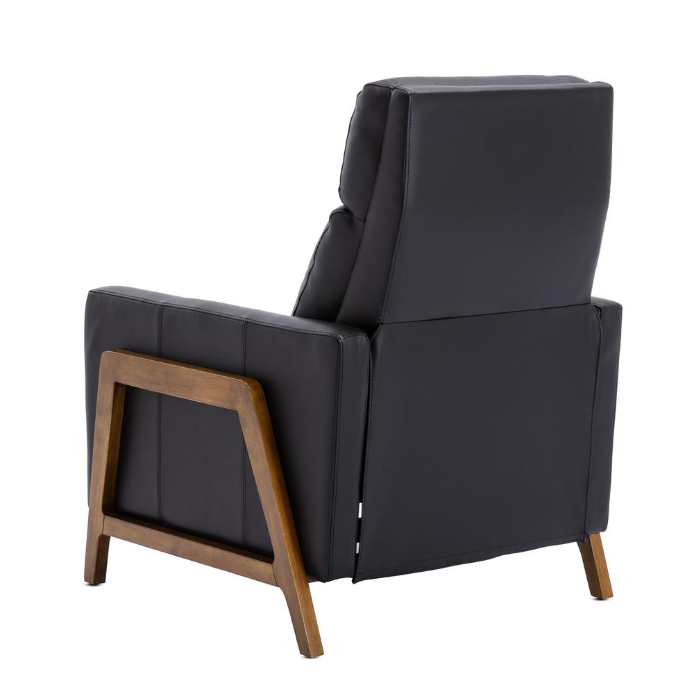 Reed Leather Push Back Recliner - Black. Picture 14