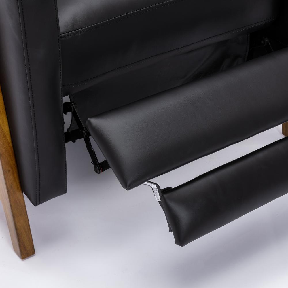 Reed Leather Push Back Recliner - Black. Picture 16