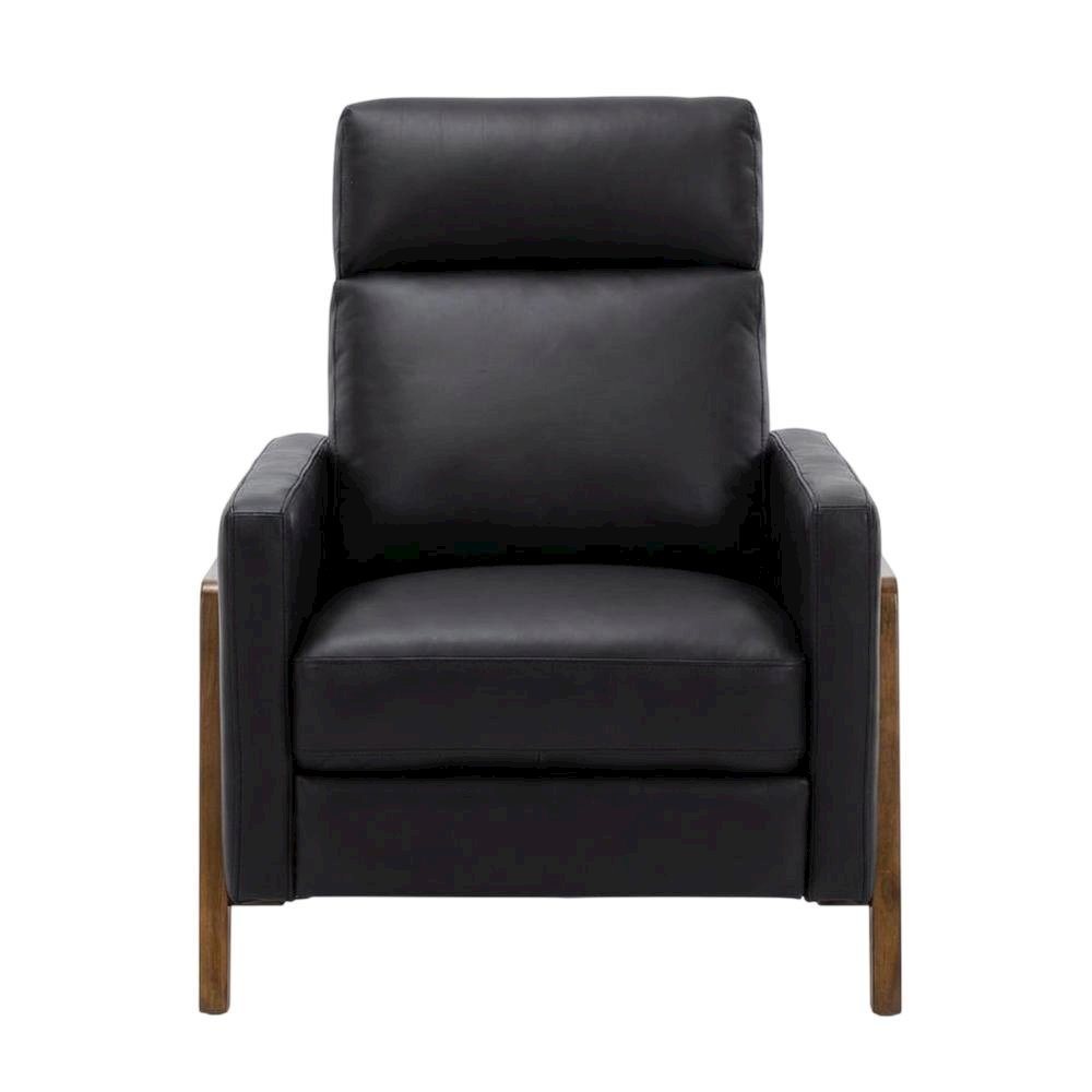 Top Grain Leather Push Back Recliner Chair with Hardwood Frame for Living Room. Picture 1