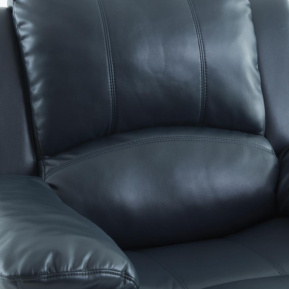 Clifton Midnight Blue Leather Gel Glider Rocker Recliner. Picture 10