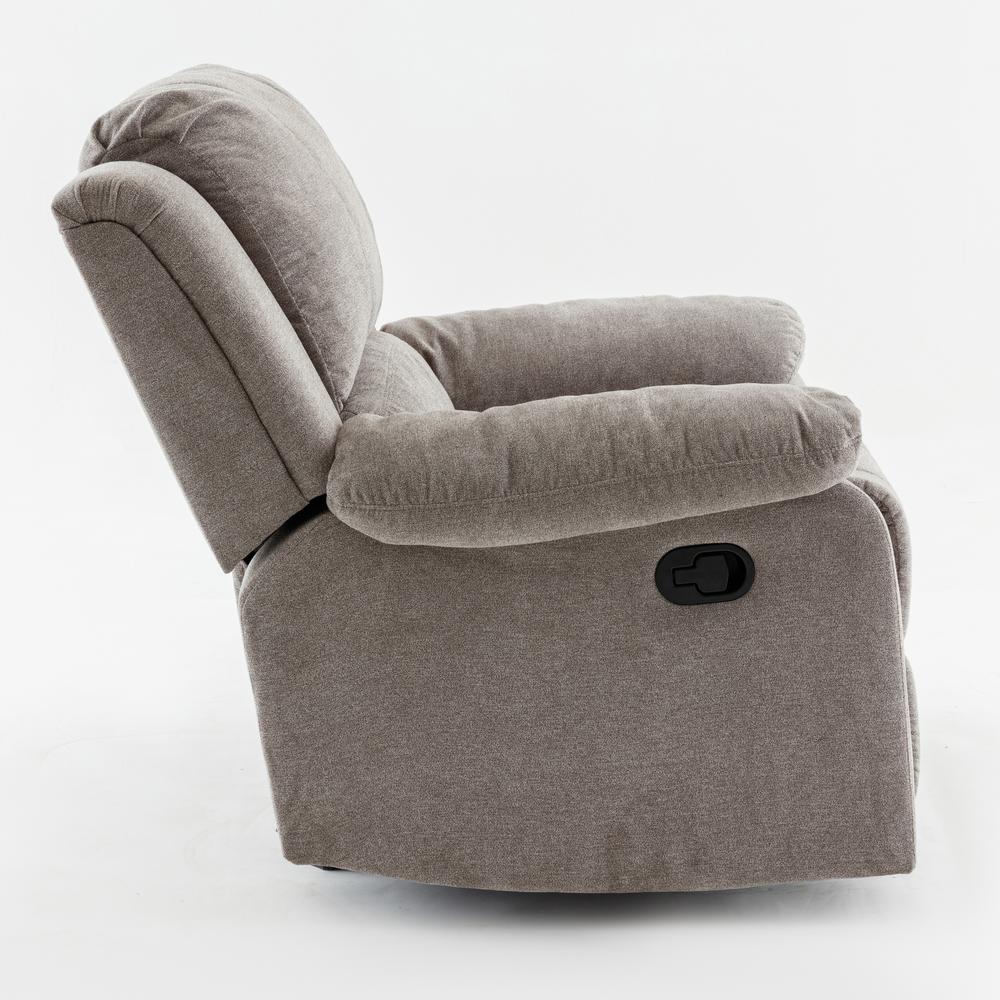 Troy Ash Grey Microfiber Glider Rocker Recliner. Picture 6