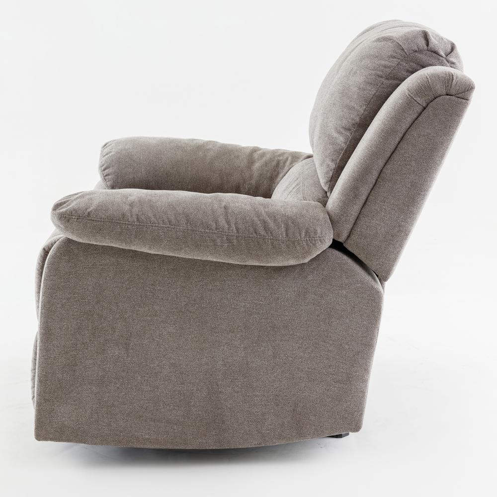 Troy Ash Grey Microfiber Glider Rocker Recliner. Picture 7