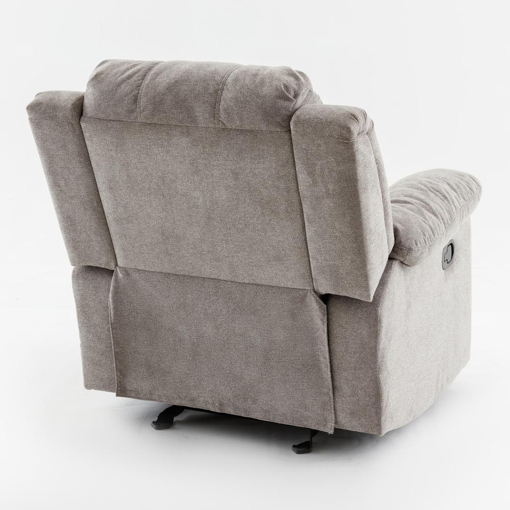 Troy Ash Grey Microfiber Glider Rocker Recliner. Picture 8
