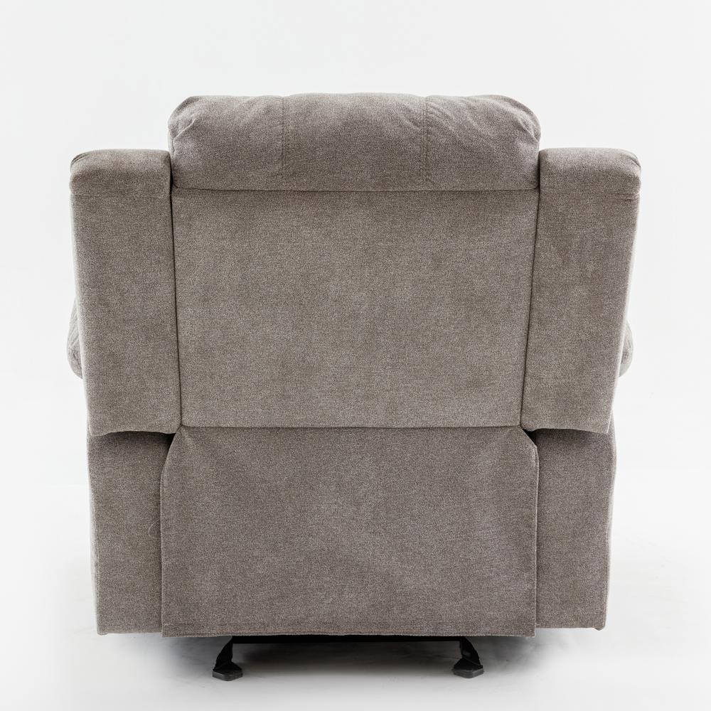 Troy Ash Grey Microfiber Glider Rocker Recliner. Picture 9