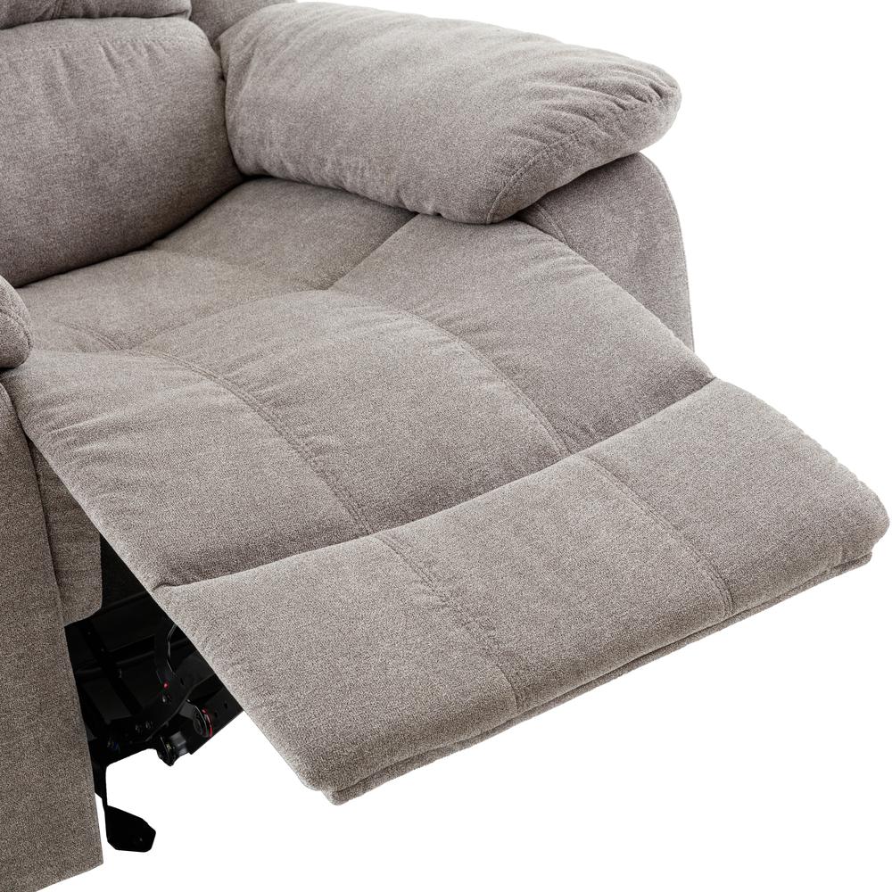 Troy Ash Grey Microfiber Glider Rocker Recliner. Picture 14