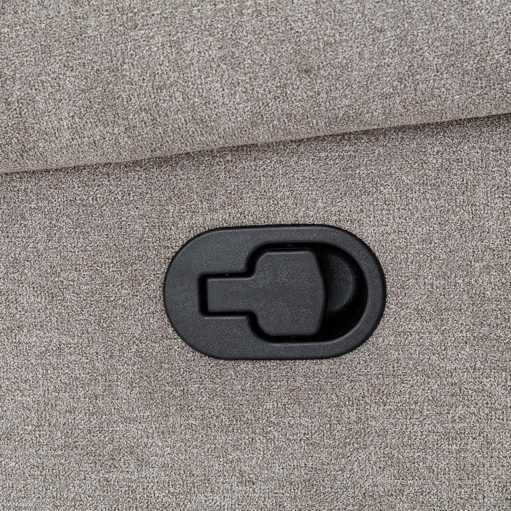Troy Ash Grey Microfiber Glider Rocker Recliner. Picture 15