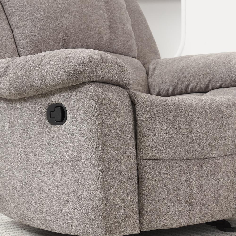 Troy Ash Grey Microfiber Glider Rocker Recliner. Picture 22
