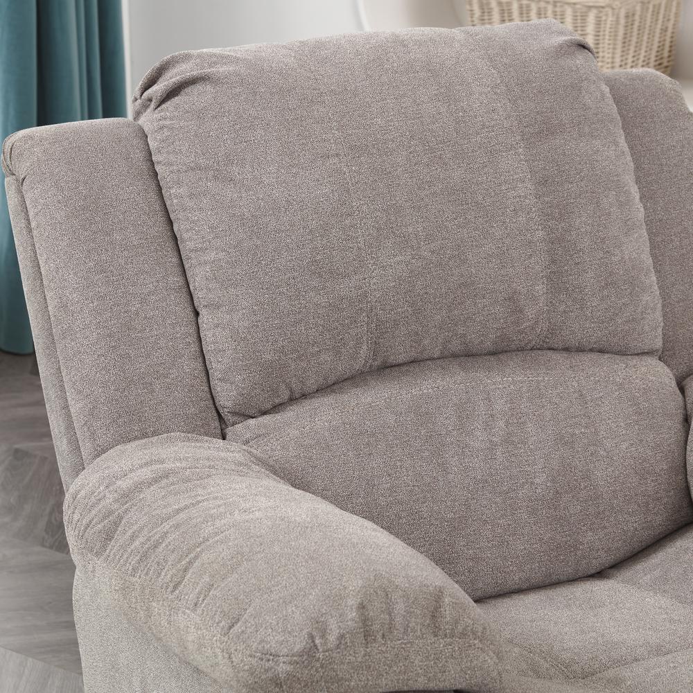 Troy Ash Grey Microfiber Glider Rocker Recliner. Picture 24