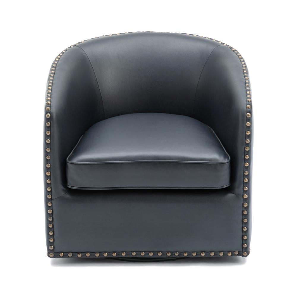 Tyler Swivel Arm Chair - Midnight Blue. Picture 8