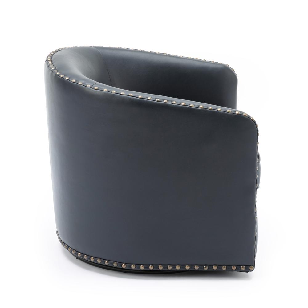 Tyler Swivel Arm Chair - Midnight Blue. Picture 9