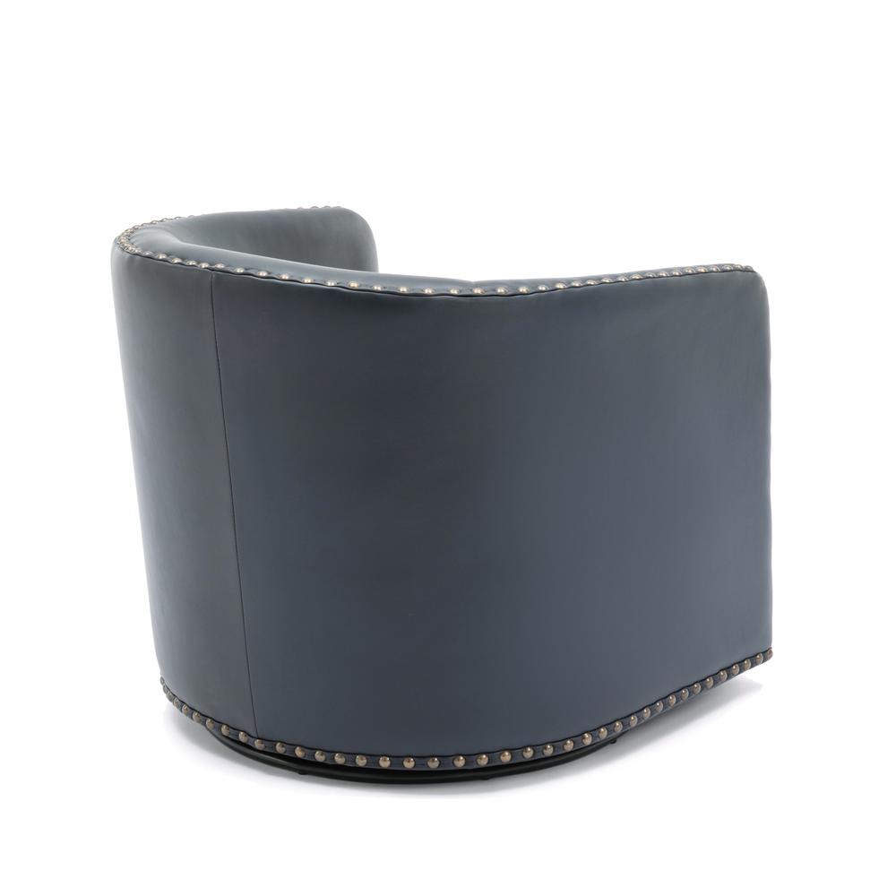 Tyler Swivel Arm Chair - Midnight Blue. Picture 10