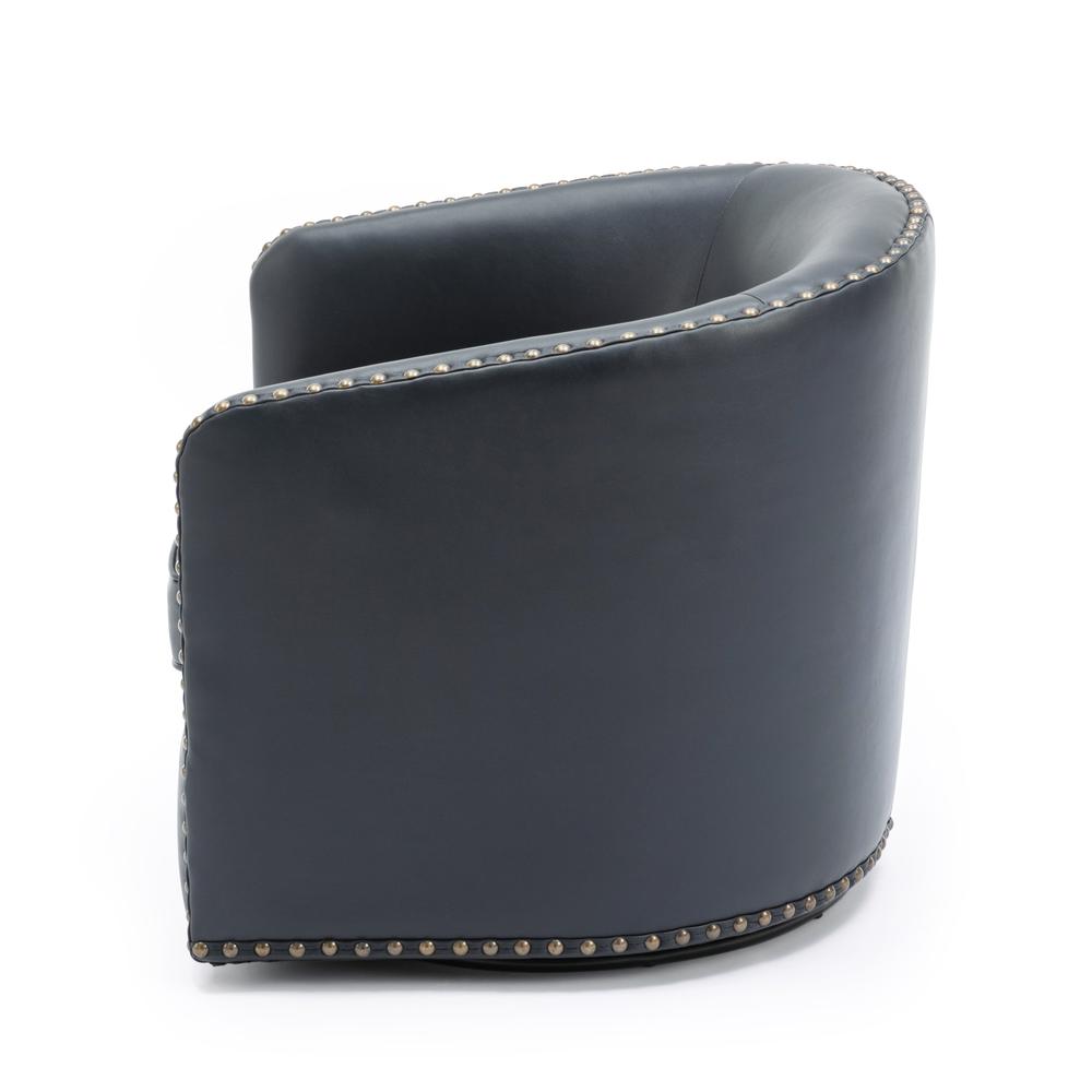 Tyler Swivel Arm Chair - Midnight Blue. Picture 11